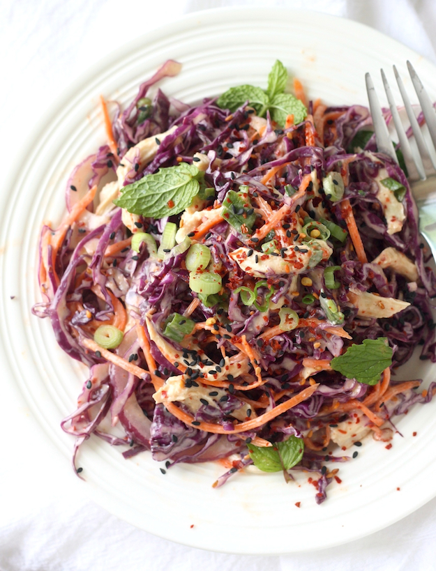 japanese cabbage salad with ichiban noodles
